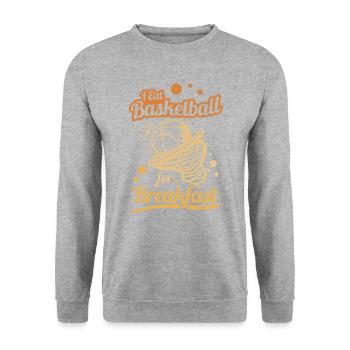Basketball Basketball Basketball Club - Unisex Sweatshirt - salt & pepper - Front - Alina (178cm) & Michal (187cm)