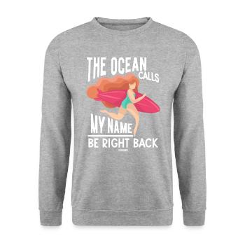 Sports nautiques Surf Surf Surf Sport - Sweat-shirt Unisexe - gris chiné - Devant - Alina (178cm) & Michal (187cm)