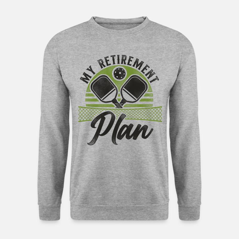 Pickleball Retired Retro My - Unisex Pullover - Weißgrau meliert
