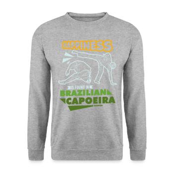 Brasilien - Unisex Pullover - Weißgrau meliert - Vorne - Alina (178cm) & Michal (187cm)