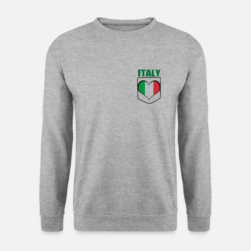 Italien Italia - Unisex Pullover - Weißgrau meliert