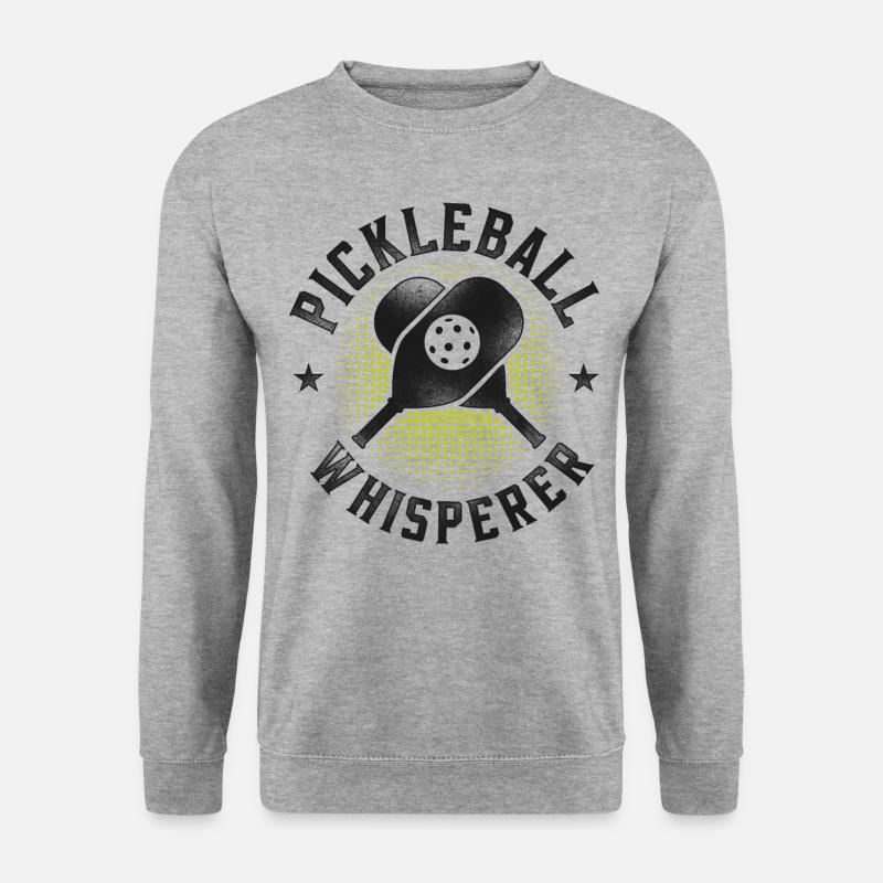 Pickleball Pickleball Whisperer - Unisex Pullover - Weißgrau meliert