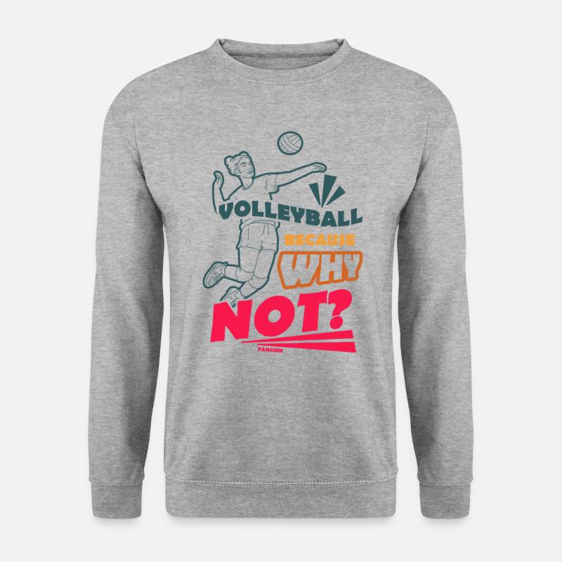 Volleyball - Unisex Pullover - Weißgrau meliert