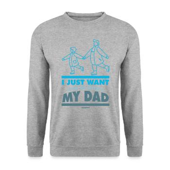 Papa Fille Enfant Fête des Pères Fille Cadeau - Sweat-shirt Unisexe - gris chiné - Devant - Alina (178cm) & Michal (187cm)