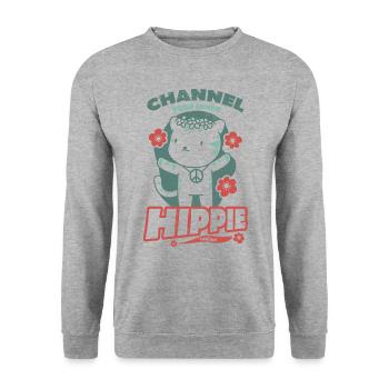 mein innerer Hippie - Unisex Pullover - Weißgrau meliert - Vorne - Alina (178cm) & Michal (187cm)