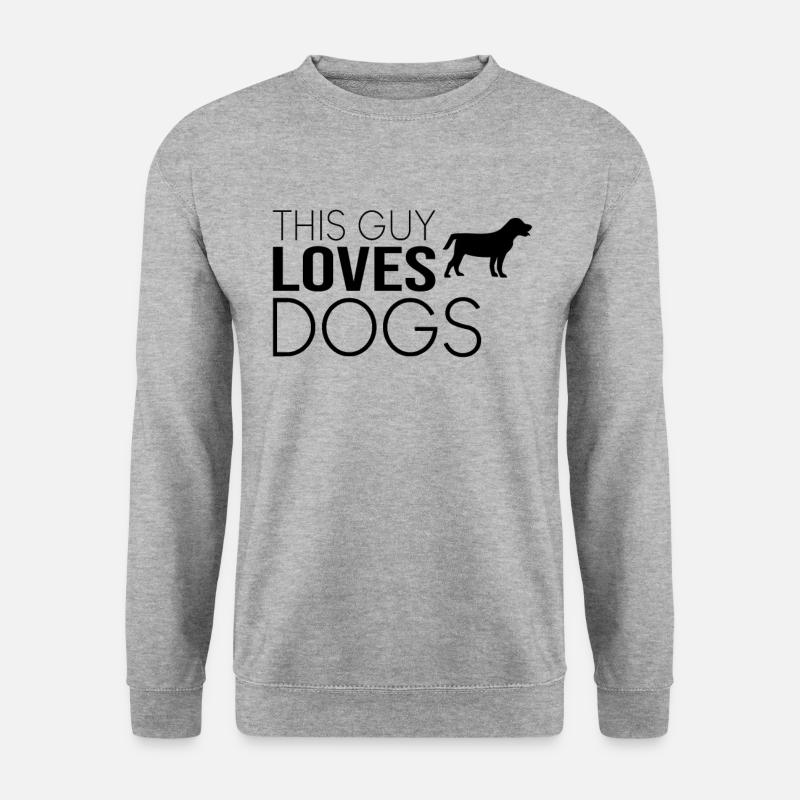 Typ Hund Spruch - Unisex Pullover - Weißgrau meliert