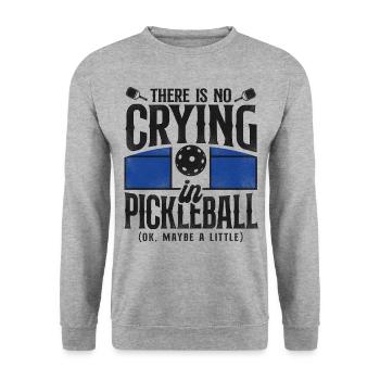 Pickleball There Is No Crying In - Unisex Pullover - Weißgrau meliert - Vorne - Alina (178cm) & Michal (187cm)