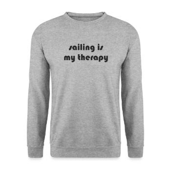 Voile - la voile est ma thérapie - Sweat-shirt Unisexe - gris chiné - Devant - Alina (178cm) & Michal (187cm)