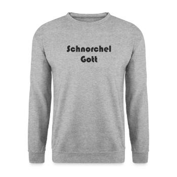 Tauchen - Schnorchel Gott - Unisex Pullover - Weißgrau meliert - Vorne - Alina (178cm) & Michal (187cm)