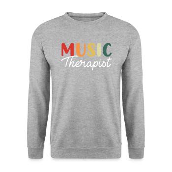 Music Therapist appreciation, Music Therapist - Unisex Pullover - Weißgrau meliert - Vorne - Alina (178cm) & Michal (187cm)