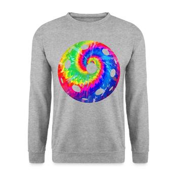 Pickleball Tie Dye Retro 80s 90s - Unisex Sweatshirt - salt & pepper - Front - Alina (178cm) & Michal (187cm)