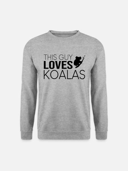 Typ Koala Spruch - Unisex Pullover - Weißgrau meliert