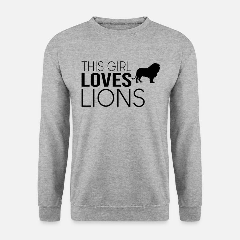 Mädchen Löwe Spruch - Unisex Pullover - Weißgrau meliert