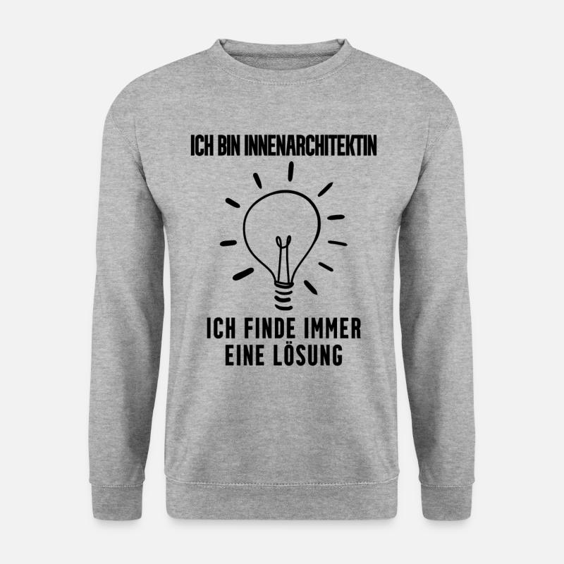 Innenarchitektin - Unisex Pullover - Weißgrau meliert
