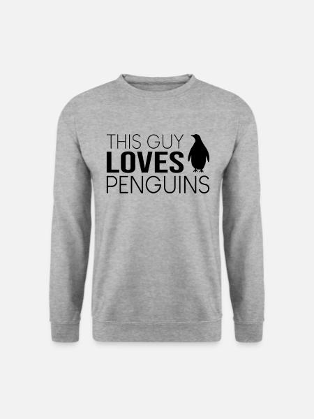 Typ Pinguin Spruch - Unisex Pullover - Weißgrau meliert