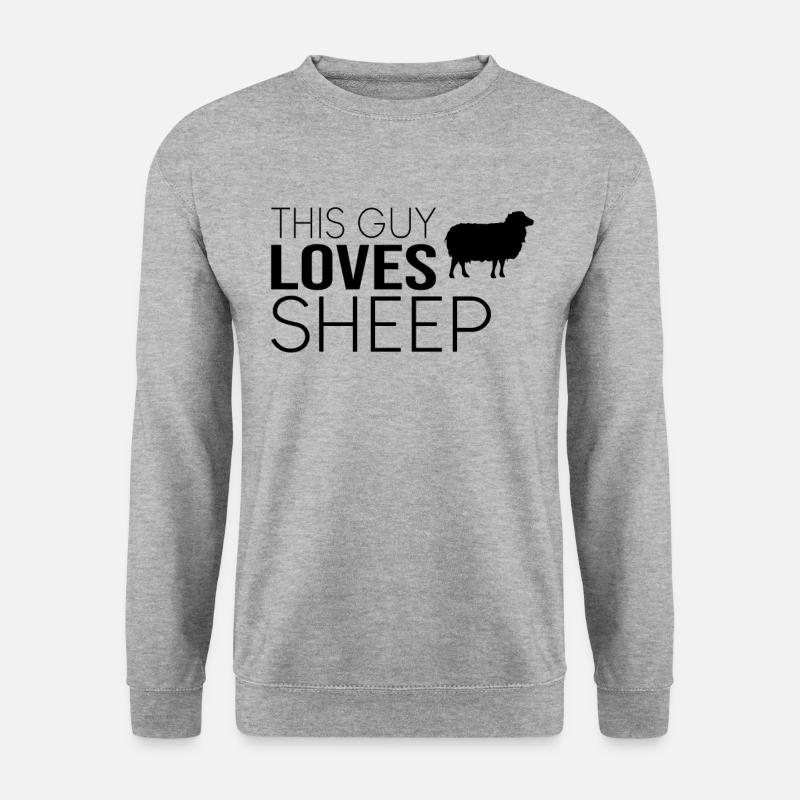 Typ Schaf Spruch - Unisex Pullover - Weißgrau meliert