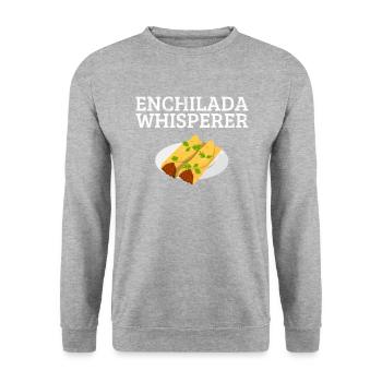 Enchilada Whisperer, enchiladas - Unisex Pullover - Weißgrau meliert - Vorne - Alina (178cm) & Michal (187cm)