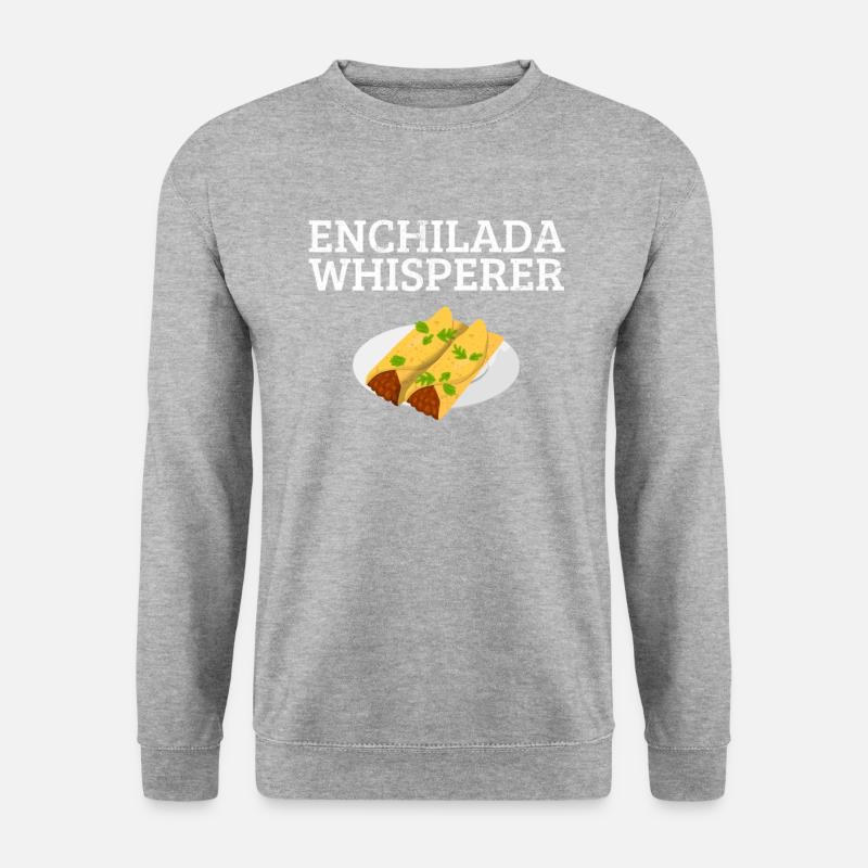 Enchilada Whisperer, enchiladas - Unisex Pullover - Weißgrau meliert