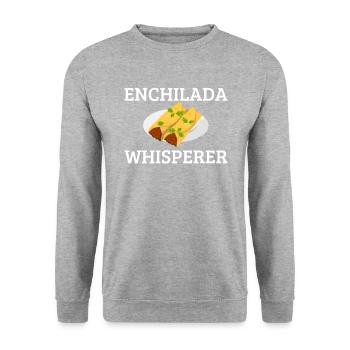 Enchilada Whisperer, enchiladas - Unisex Pullover - Weißgrau meliert - Vorne - Alina (178cm) & Michal (187cm)