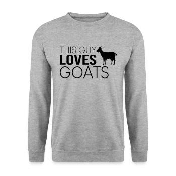 Type Goat Saying - Unisex Sweatshirt - salt & pepper - Front - Alina (178cm) & Michal (187cm)