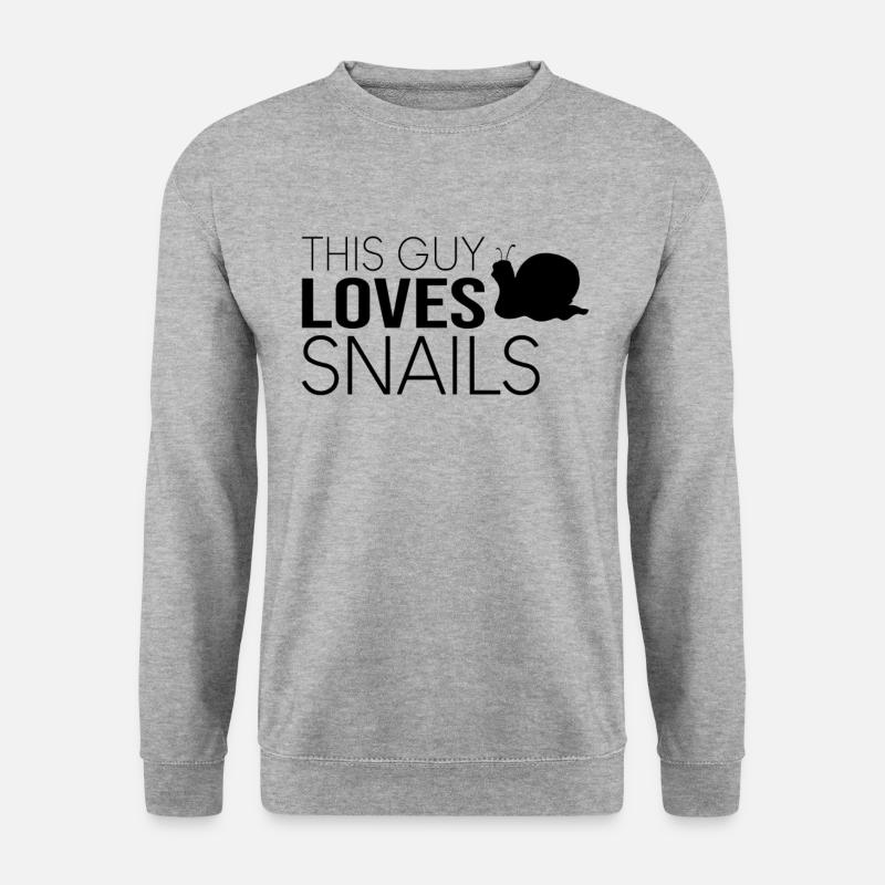 Typ Schnecke Spruch - Unisex Pullover - Weißgrau meliert