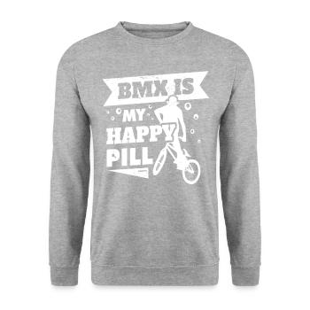 Le BMX - Sweat-shirt Unisexe - gris chiné - Devant - Alina (178cm) & Michal (187cm)