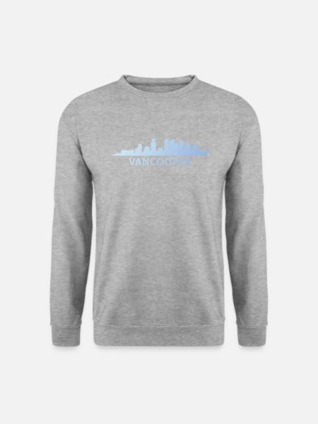 Vancouver skyline, Canada vancouver - Unisex Pullover - Weißgrau meliert