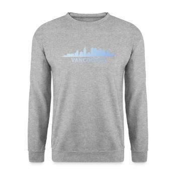 Vancouver skyline, Canada vancouver - Unisex Pullover - Weißgrau meliert - Vorne - Alina (178cm) & Michal (187cm)