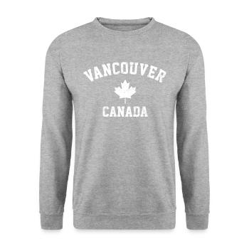 Vancouver Canada flag vancouver - Unisex Pullover - Weißgrau meliert - Vorne - Alina (178cm) & Michal (187cm)