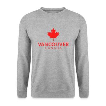 Vancouver Canada flag vancouver - Unisex Pullover - Weißgrau meliert - Vorne - Alina (178cm) & Michal (187cm)