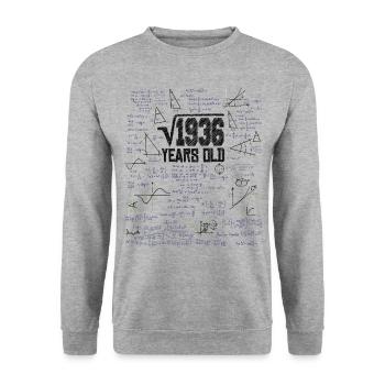Racine carrée de 1936 Math Nerd 44e anniversaire - Sweat-shirt Unisexe - gris chiné - Devant - Alina (178cm) & Michal (187cm)