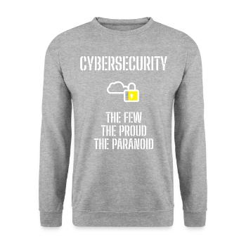 Cybersecurity - IT-Sicherheit Informatiker - Unisex Pullover - Weißgrau meliert - Vorne - Alina (178cm) & Michal (187cm)