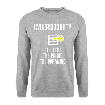 Cybersecurity - IT Security Computer Scientists - Unisex Sweatshirt - salt & pepper - Front - Alina (178cm) & Michal (187cm)