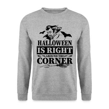 Vampir Halloween Geschenk - Unisex Pullover - Weißgrau meliert - Vorne - Alina (178cm) & Michal (187cm)