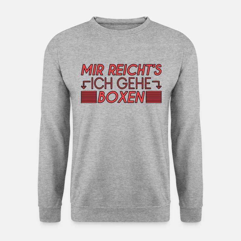 Boxen Spruch - Unisex Pullover - Weißgrau meliert
