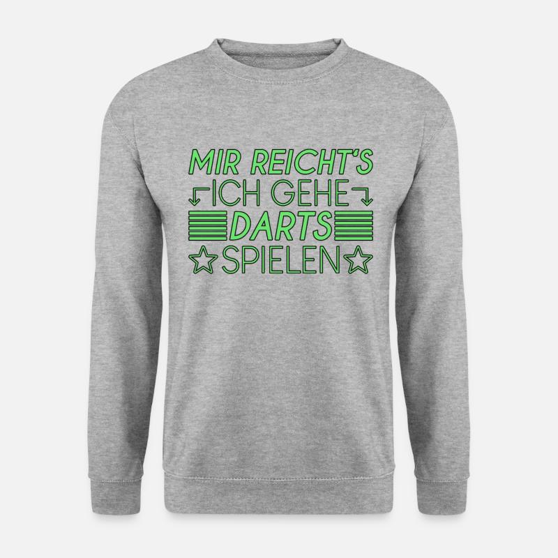 Dart Spruch - Unisex Pullover - Weißgrau meliert