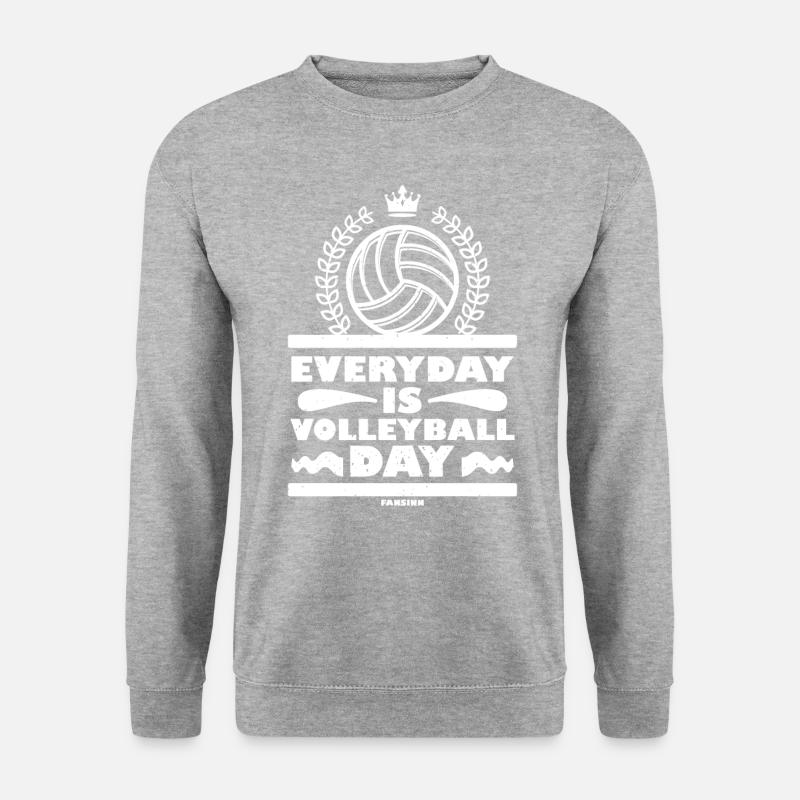 Volleyball - Unisex Pullover - Weißgrau meliert
