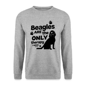 Amateurs de chiens Beagle - Sweat-shirt Unisexe - gris chiné - Devant - Alina (178cm) & Michal (187cm)