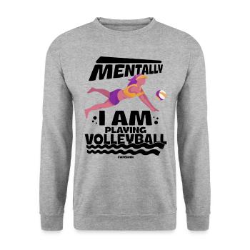 Volley-ball - Sweat-shirt Unisexe - gris chiné - Devant - Alina (178cm) & Michal (187cm)