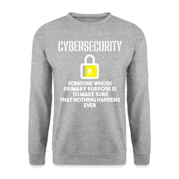 Cybersecurity - IT Security Computer Scientists - Unisex Sweatshirt - salt & pepper - Front - Alina (178cm) & Michal (187cm)