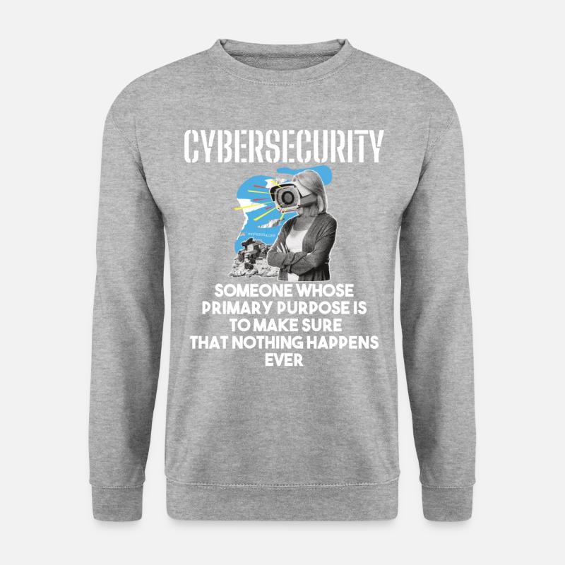Cybersecurity - IT-Sicherheit Informatiker - Unisex Pullover - Weißgrau meliert