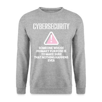 Cybersecurity - IT Security Computer Scientists - Unisex Sweatshirt - salt & pepper - Front - Alina (178cm) & Michal (187cm)