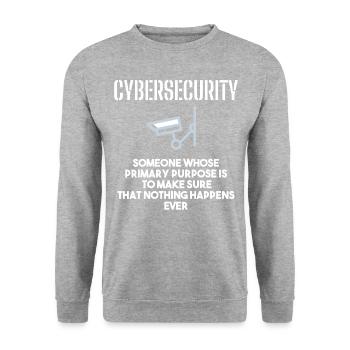 Cybersecurity - IT-Sicherheit Informatiker - Unisex Pullover - Weißgrau meliert - Vorne - Alina (178cm) & Michal (187cm)
