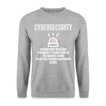 Cybersecurity - IT Security Computer Scientists - Unisex Sweatshirt - salt & pepper - Front - Alina (178cm) & Michal (187cm)