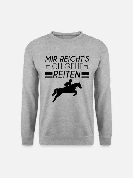 Reiten Spruch - Unisex Pullover - Weißgrau meliert