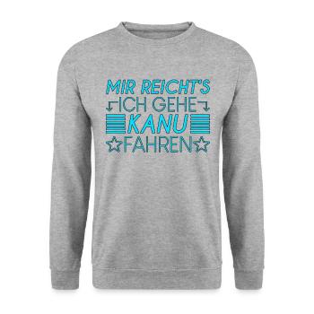 Kanusport Spruch - Unisex Pullover - Weißgrau meliert - Vorne - Alina (178cm) & Michal (187cm)