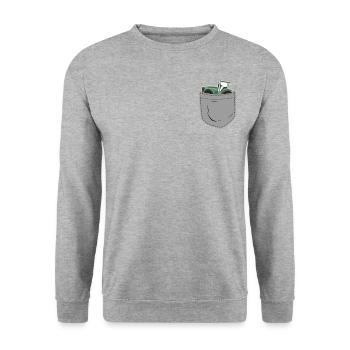 Tracteur de poche agricole agricole - Sweat-shirt Unisexe - gris chiné - Devant - Alina (178cm) & Michal (187cm)