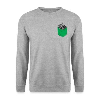 Tracteur de poche agricole agricole - Sweat-shirt Unisexe - gris chiné - Devant - Alina (178cm) & Michal (187cm)