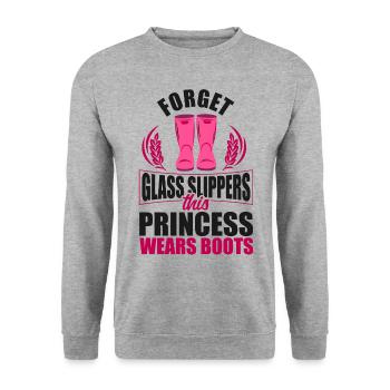 Agriculteur Oubliez le verre - Sweat-shirt Unisexe - gris chiné - Devant - Alina (178cm) & Michal (187cm)