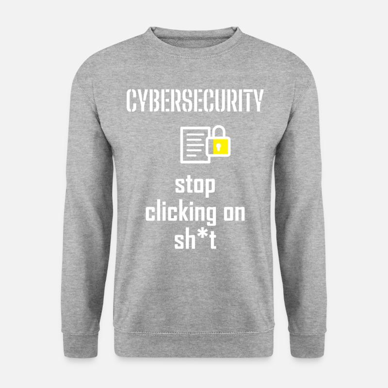 Cybersecurity - IT-Sicherheit Informatiker - Unisex Pullover - Weißgrau meliert